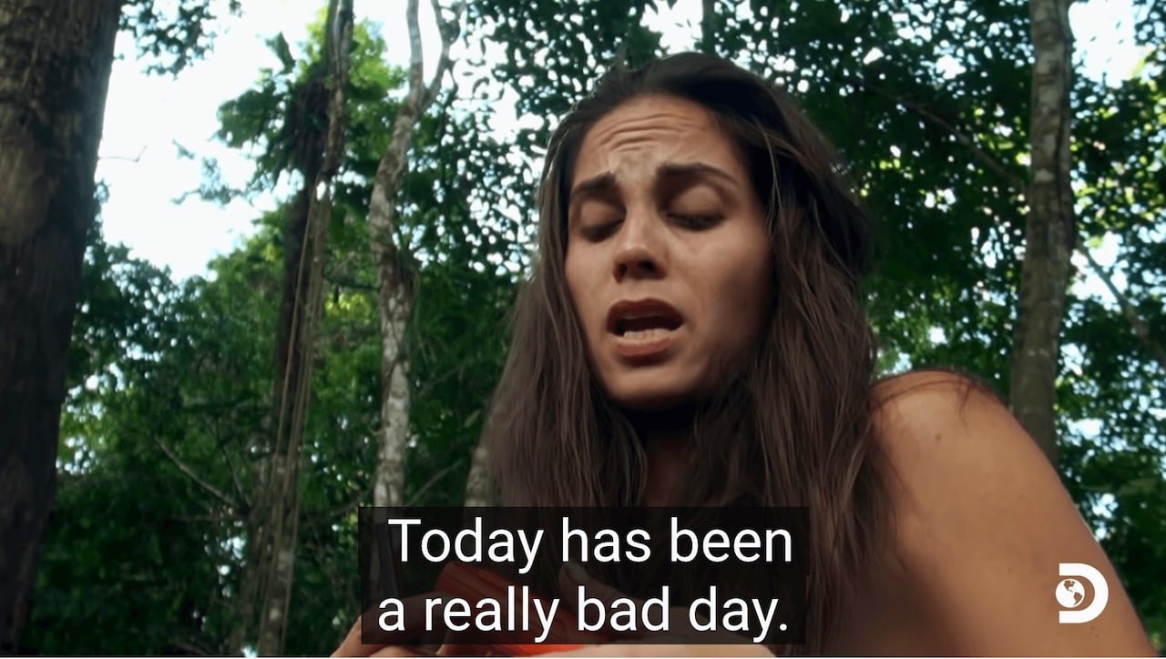 A.K. on Discovery Channel's 'Naked and Afraid' season two.
