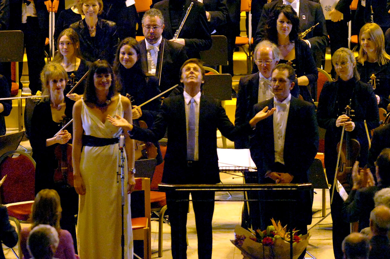 Paul McCartney showcasing classical work at Liverpool Cathedral in 2008.