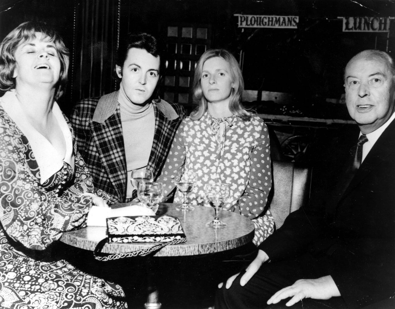 Paul McCartney, his wife, Linda, his father, and stepmother in 1971.