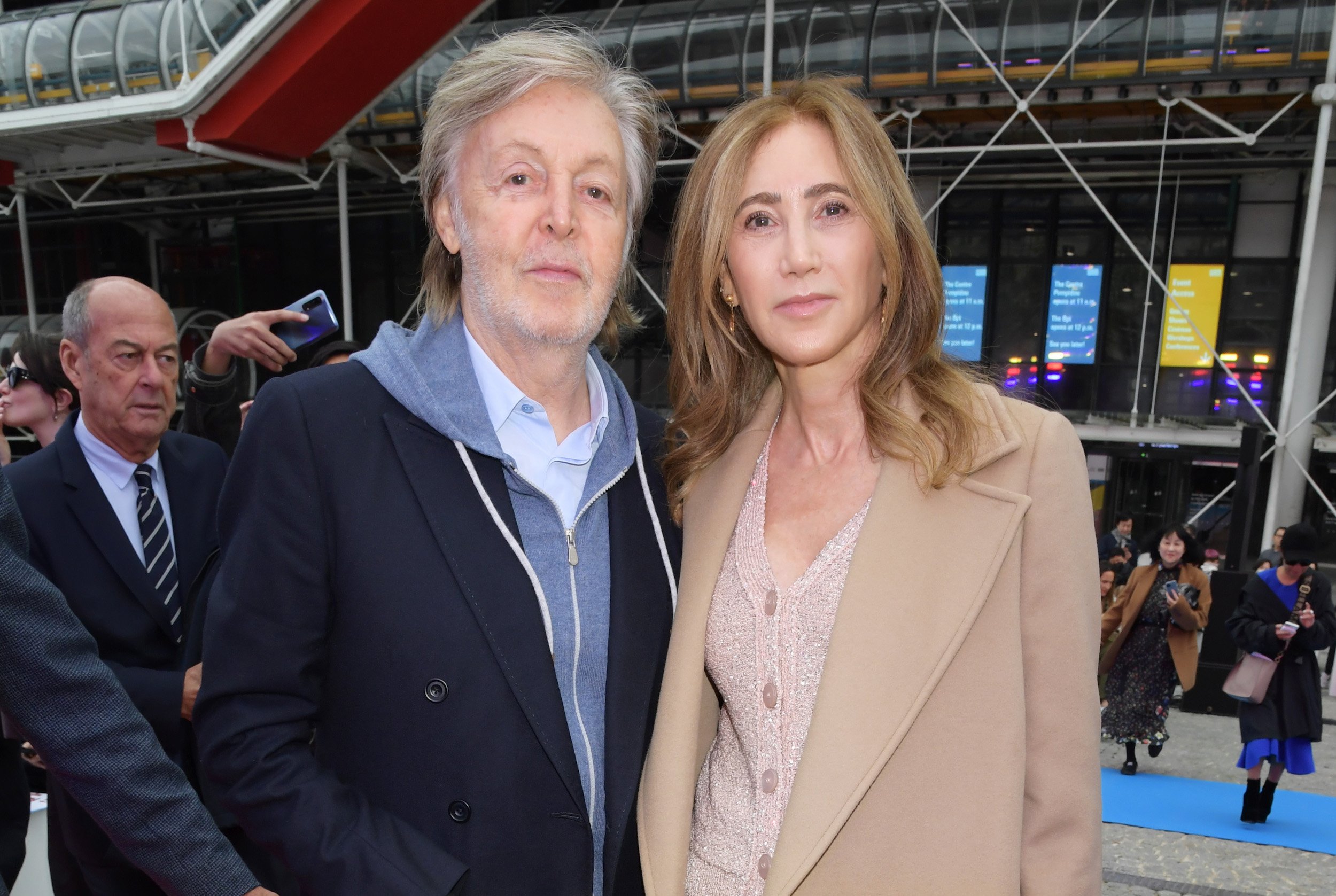 Paul McCartney and Nancy Shevell attend the Stella McCartney show during Paris Fashion Week