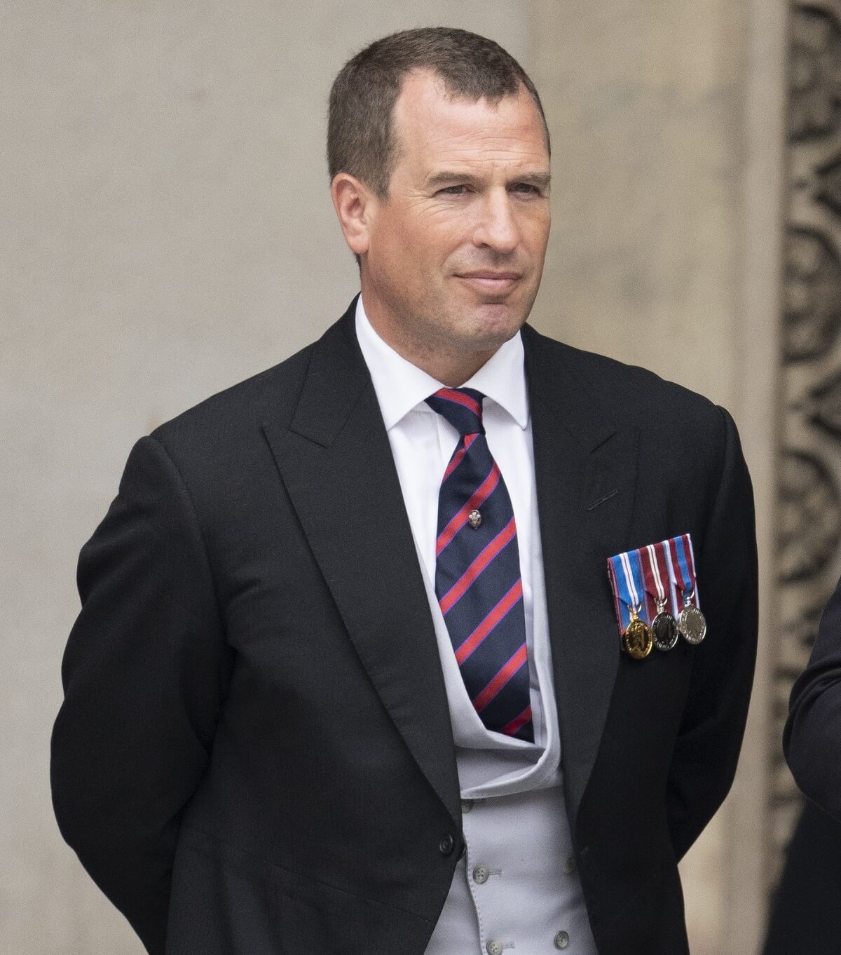 Peter Phillips attends a National Service of Thanksgiving for Queen Elizabeth's reign