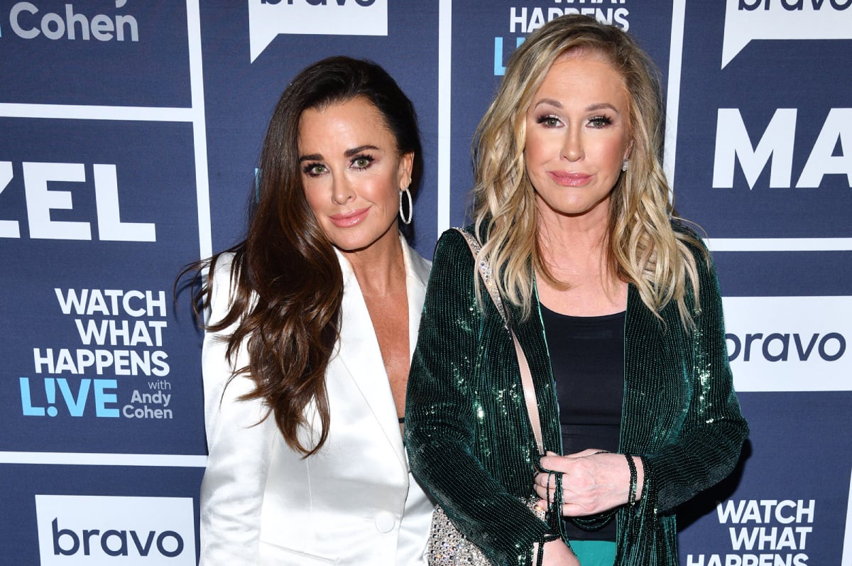 RHOBH stars Kyle Richards and Kathy Hilton pose behind the scenes at Watch What Happens Live