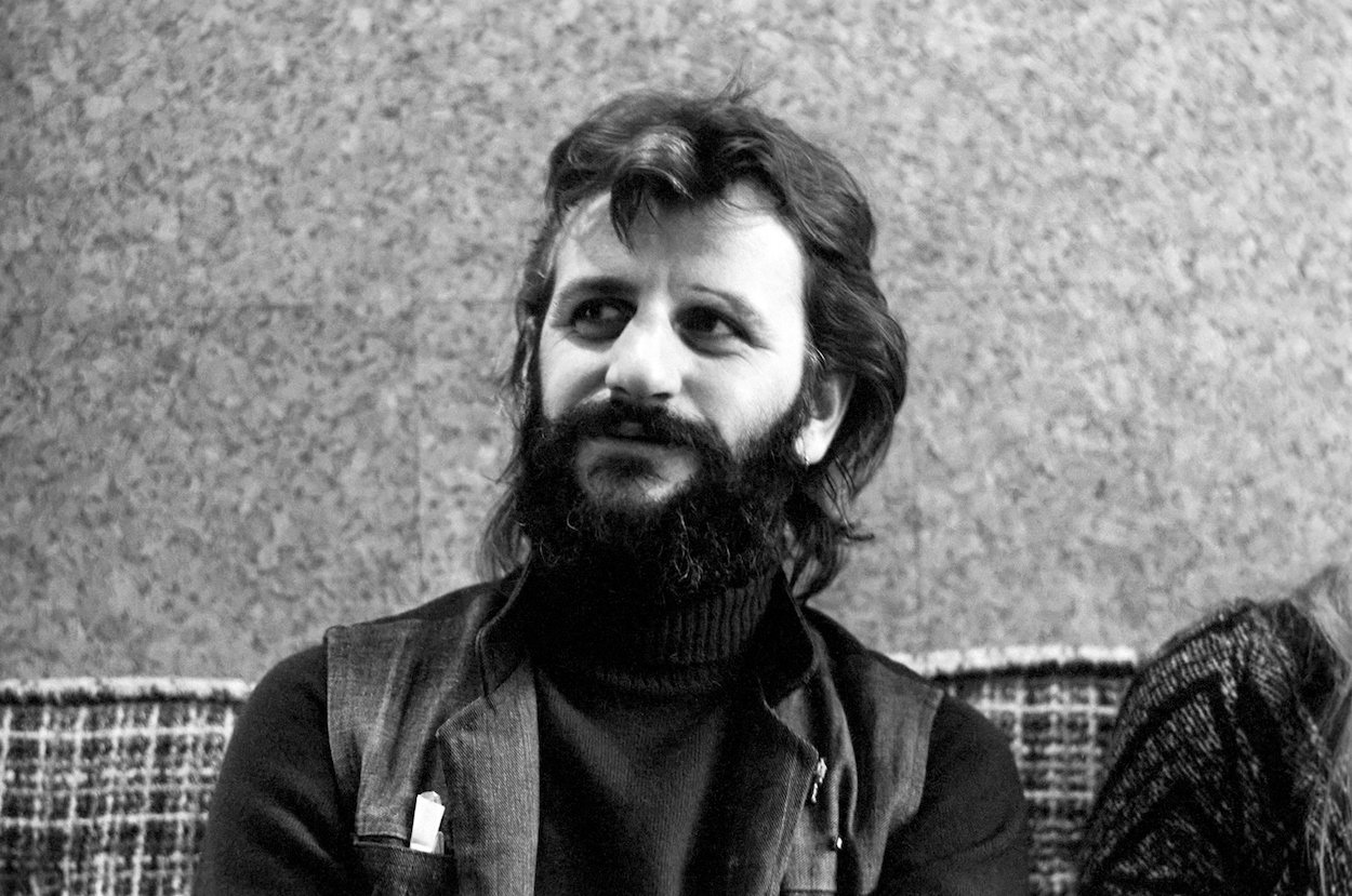 Bearded former Beatles drummer Ringo Starr pictured in 1975.
