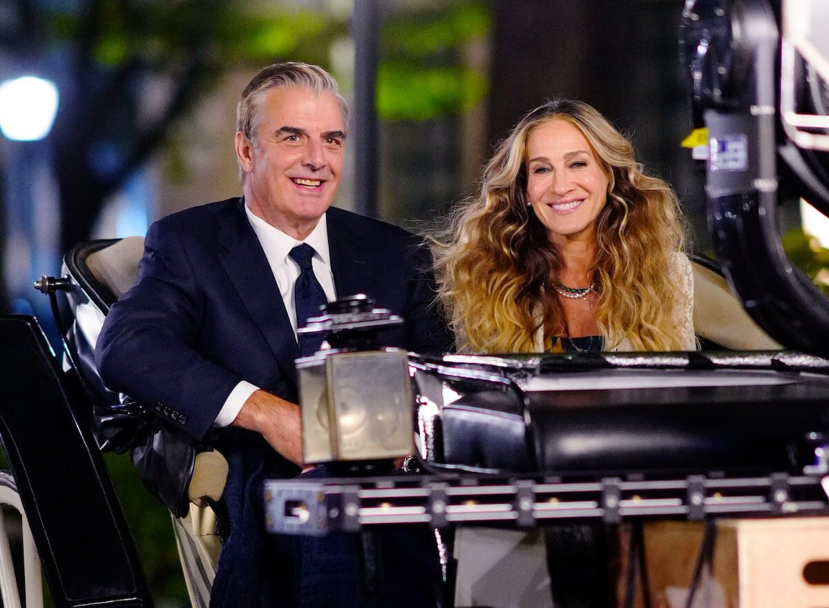 Actor Chris Noth sitting next to Sarah Jessica Parker