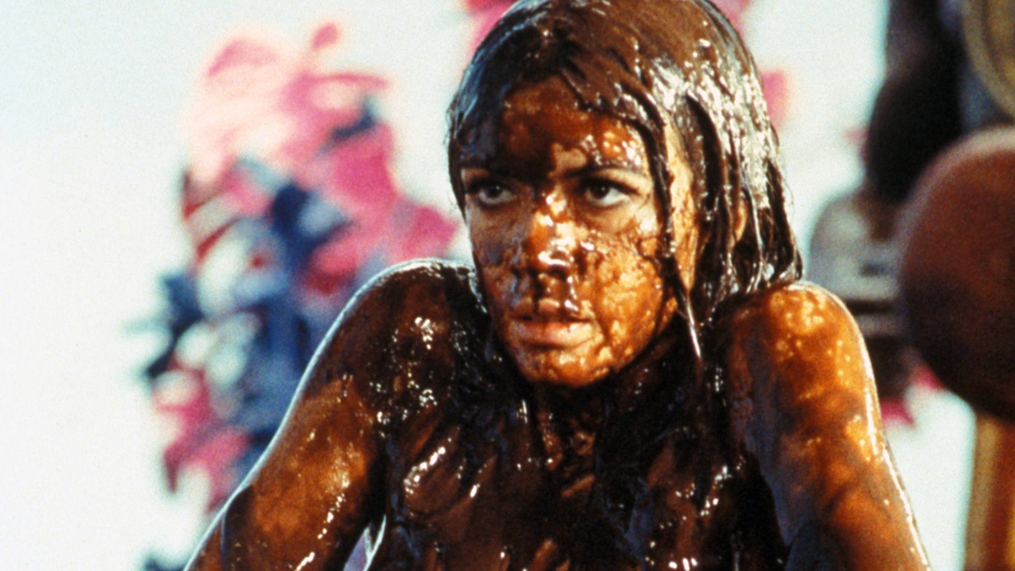 'Sweet Movie' Carole Laure as Miss 1984_Miss Canada covered in chocolate syrup