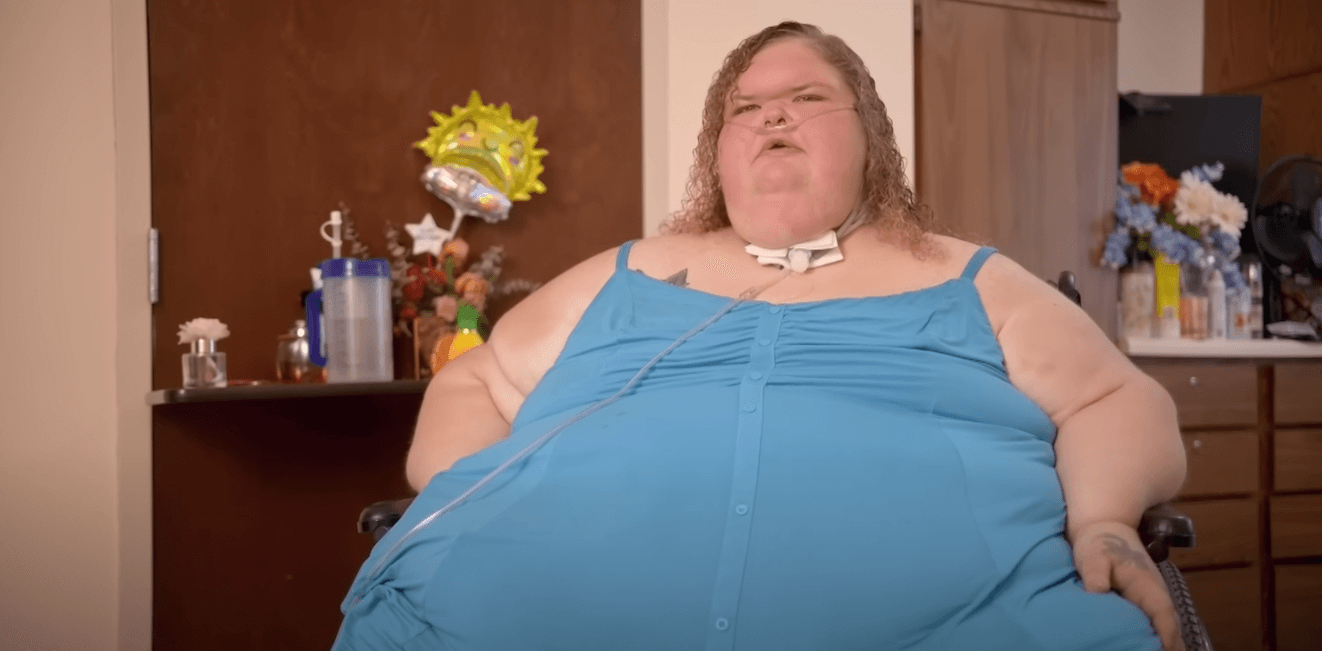 Tammy Slaton wearing a blue dress in '1000-Lb. Sisters' Season 4