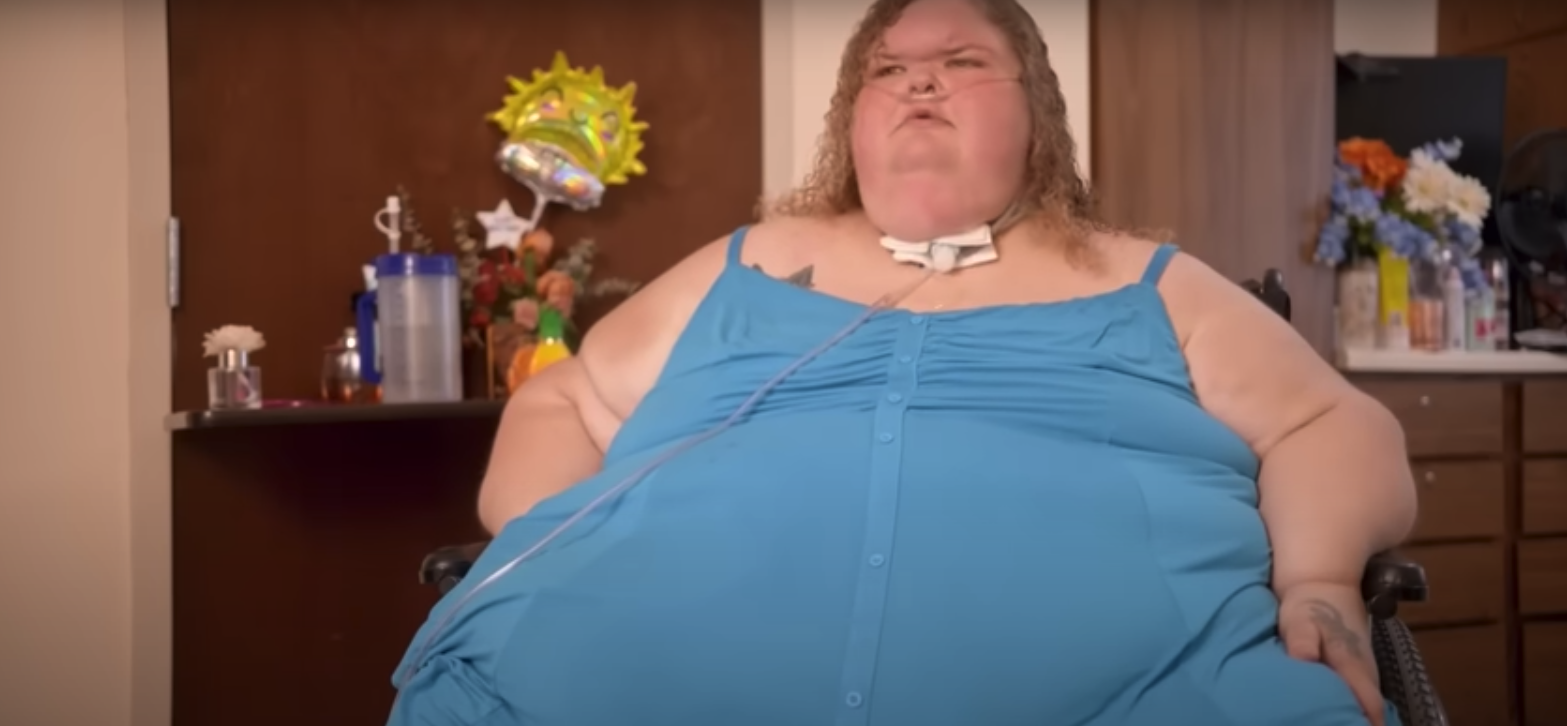 Tammy Slaton wearing a blue top in '1000-lb Sisters'