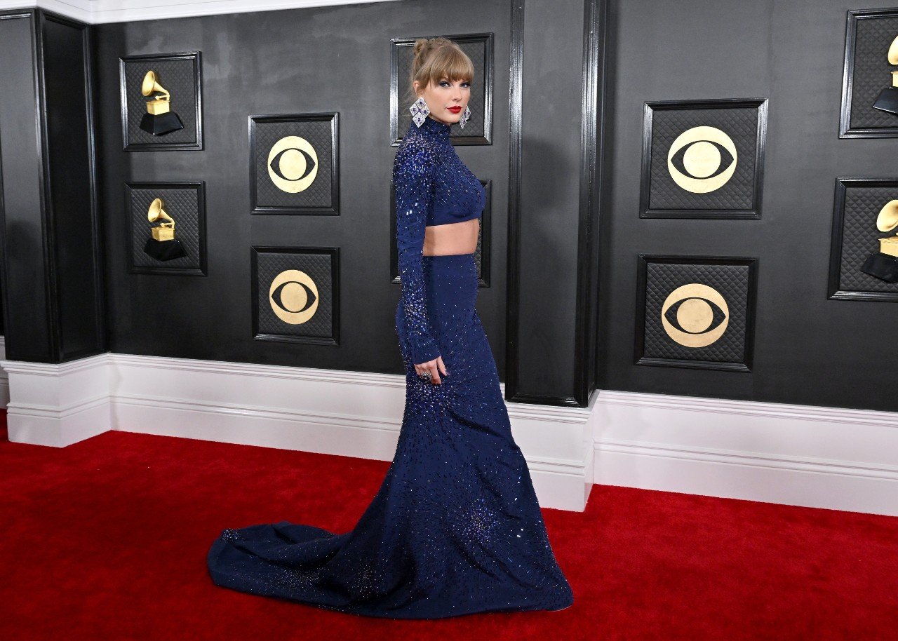 Taylor Swift Gives a Nod to 'Midnights' With Her Stunning 2023 Grammy's Look