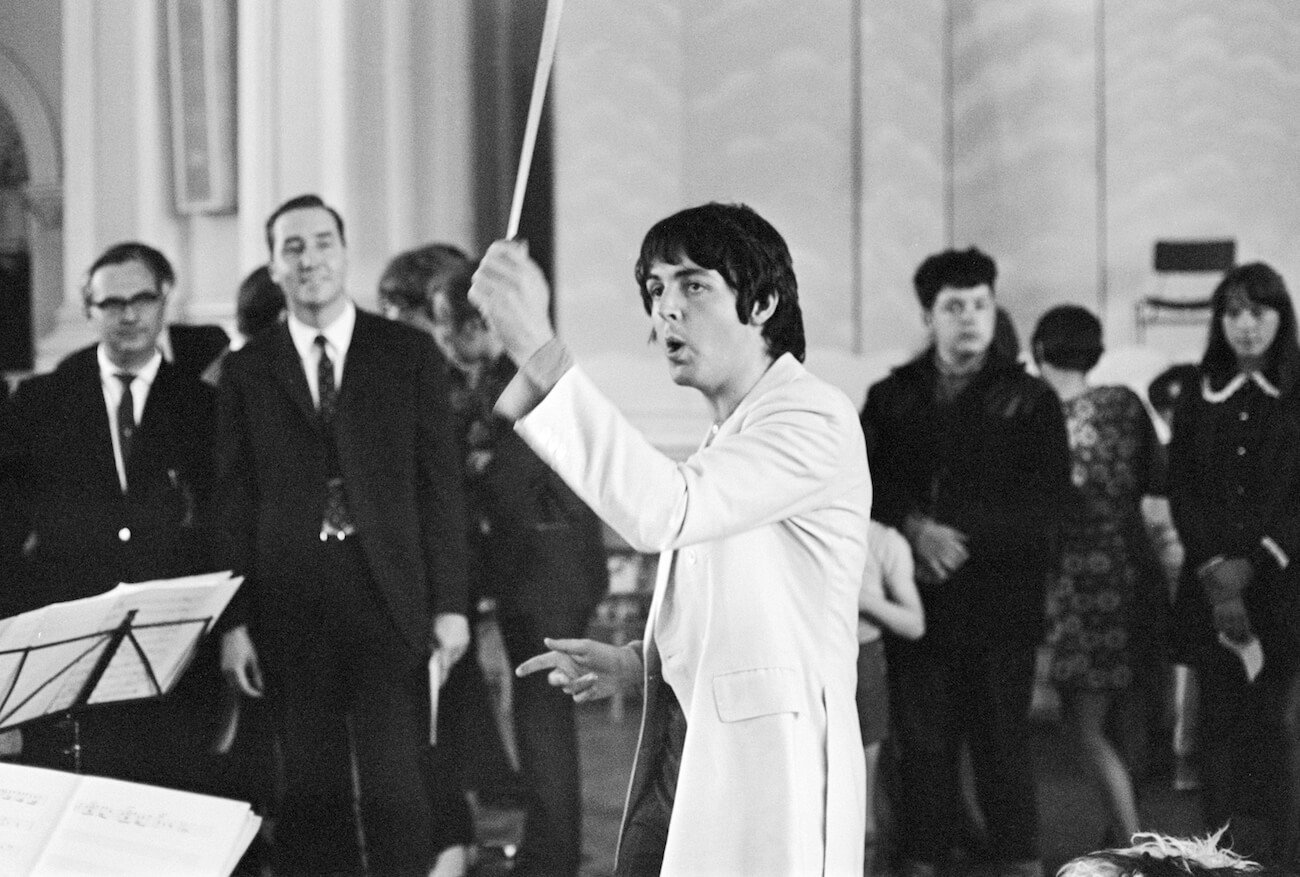 Paul McCartney in the recording studio in 1968.