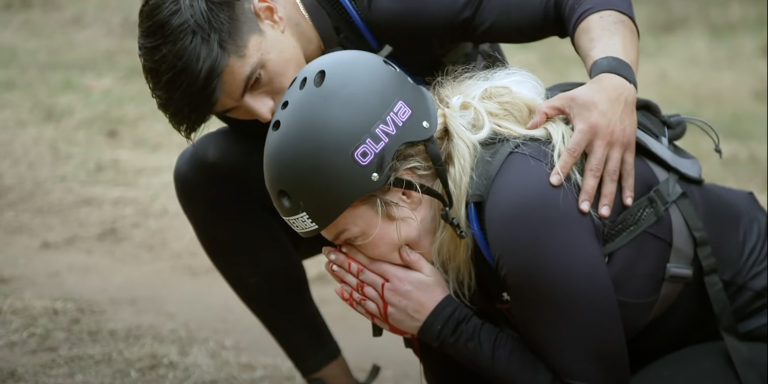 Olivia Kaiser bleeding after an injury in 'The Challenge' Season 38 final