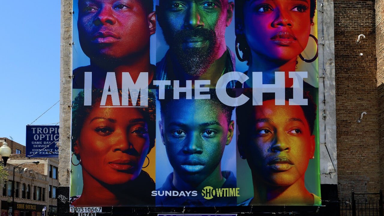 Showtime Television's 'I Am The Chi' mural is displayed