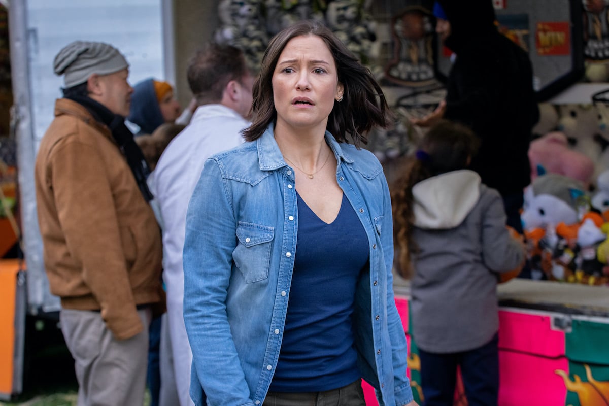 Chyler Leigh looking confused in 'The Way Home' Episode 6 on Hallmark