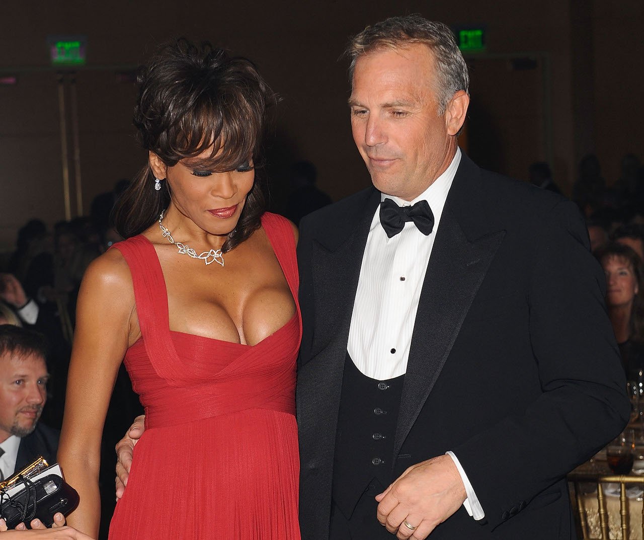 Whitney Houston and Kevin Costner