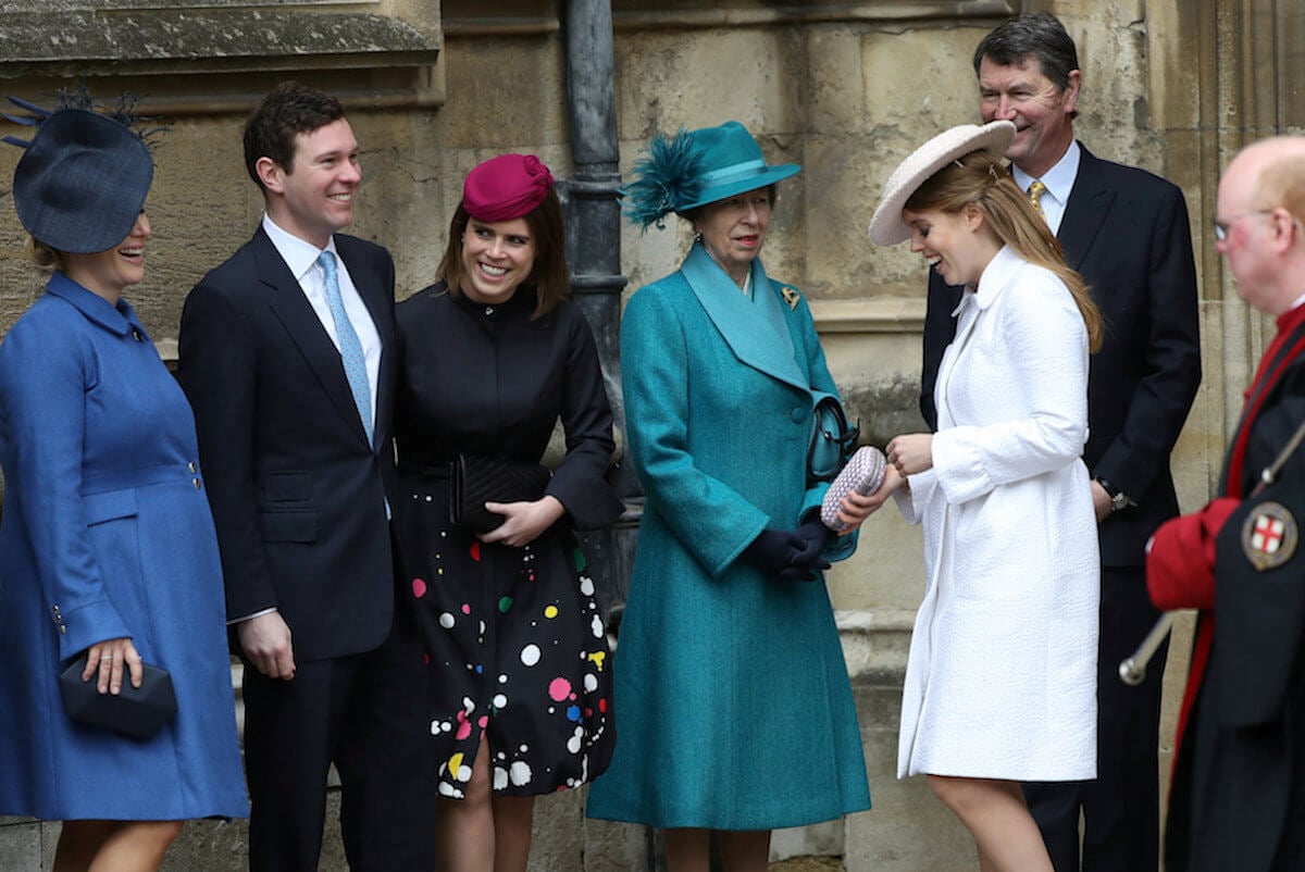 Zara Tindall, Jack Brooksbank, Princess Eugenie, Princess Anne, Princess Beatrice, and Sir Timothy Laurence