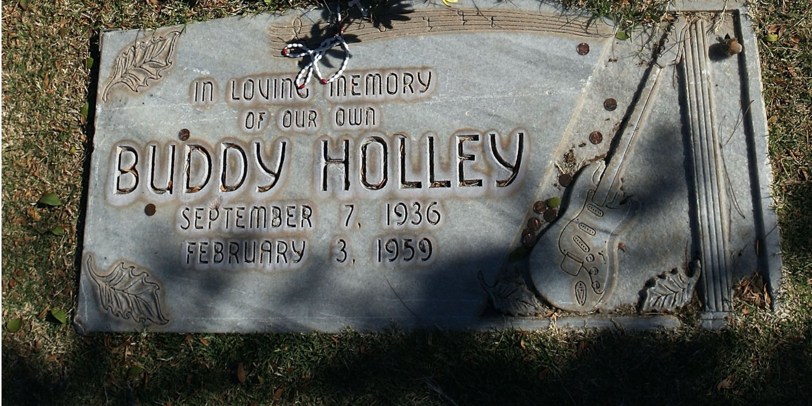 Buddy Holly's tombstone in Lubbock, TX.