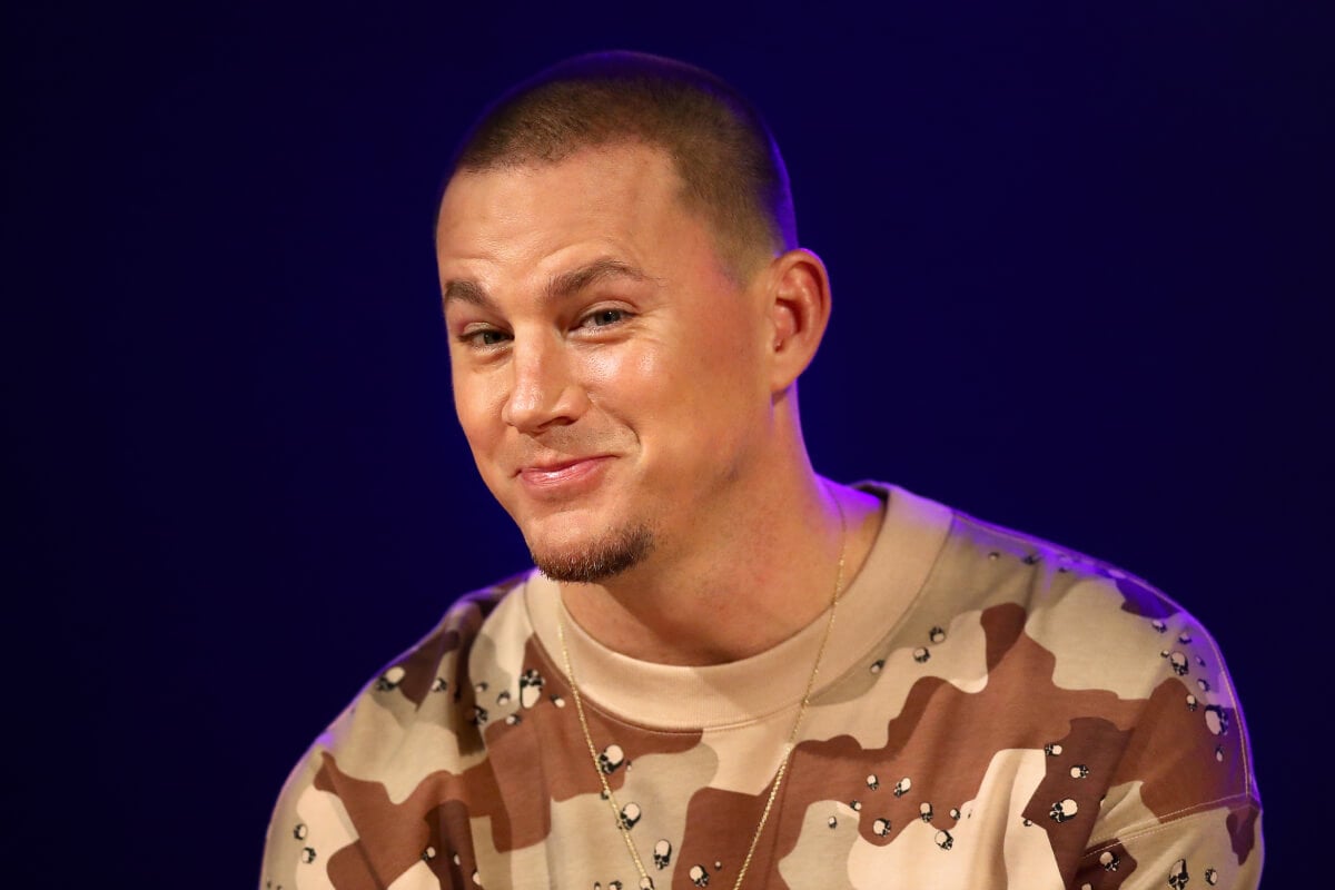 Channing Tatum reacts during a media call on December 03, 2019 in Melbourne, Australia