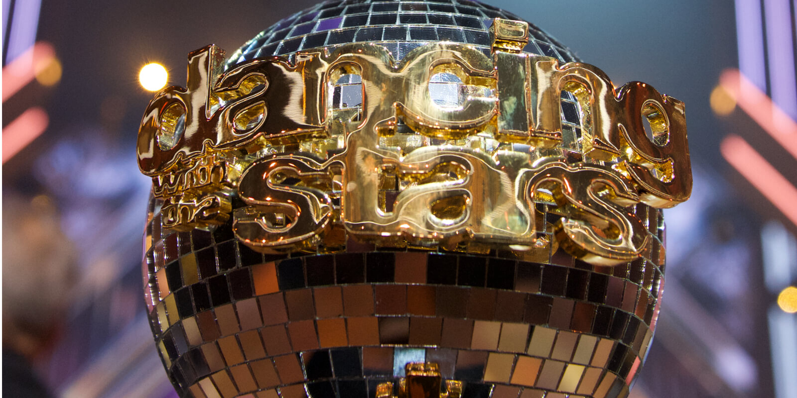 A photograph of the Dancing with the Stars mirrorball trophy.
