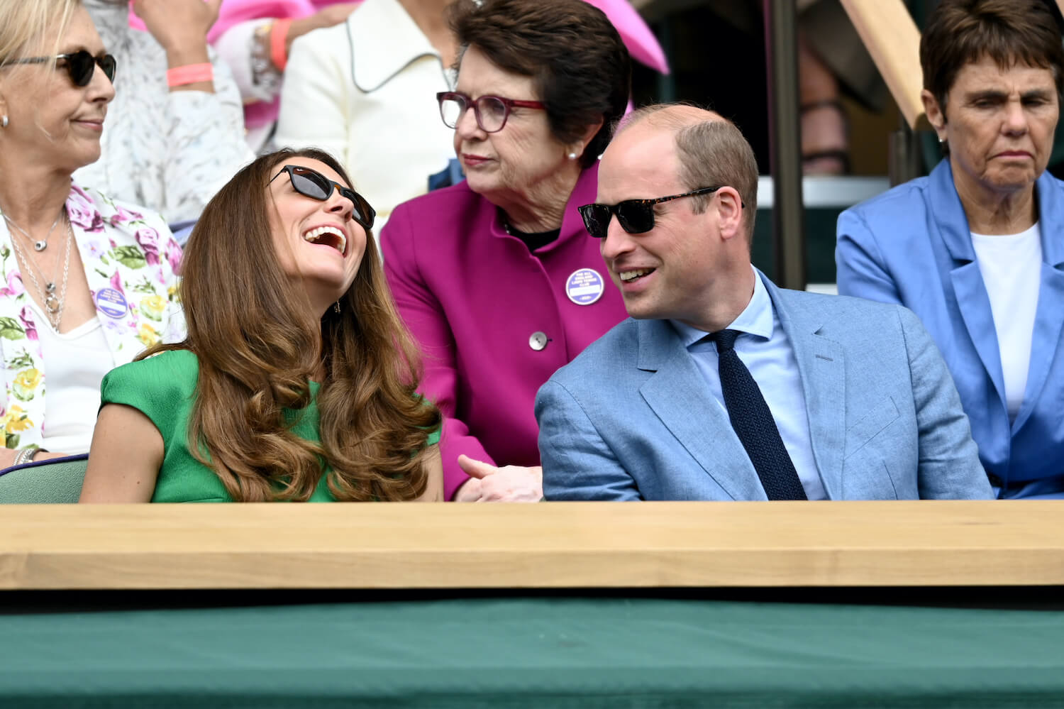Kate Middleton seen laughing at Prince William joke during Wimbledon match