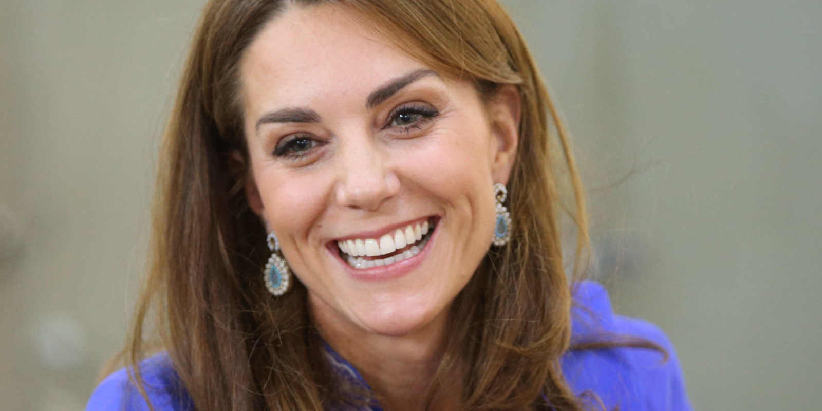 Kate Middleton visits a school on October 15, 2019 in Islamabad, Pakistan.