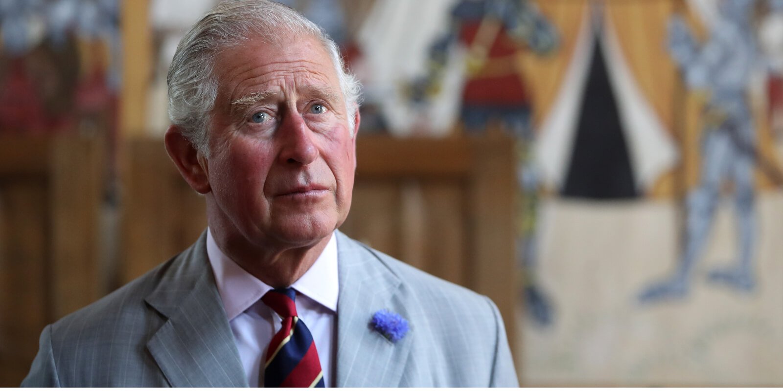 King Charles III visits Tretower Court on July 5, 2018 in Crickhowell, Wales.