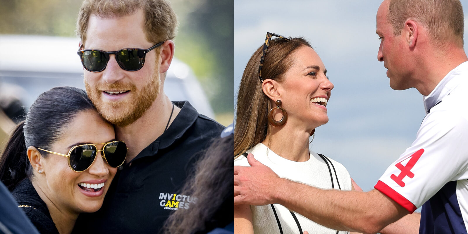 Meghan Markle and Prince Harry show PDA alongside Kate Middleton and Prince William.