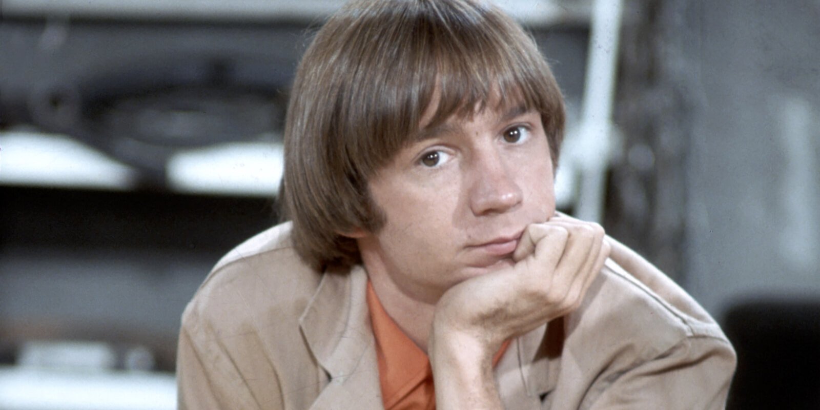Peter Tork poses on 'The Monkees' set.