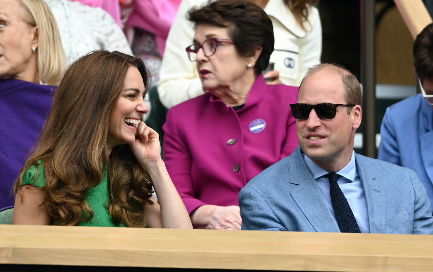 Prince William and Kate Middleton share a flirty moment at Wimbledon in 2021