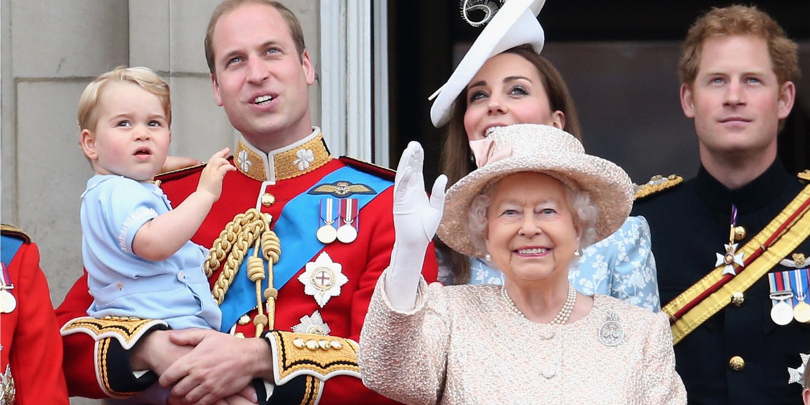 Prince William, Prince George, Kate Middleton, Queen Elzabeth and Prince Harry in 2015.