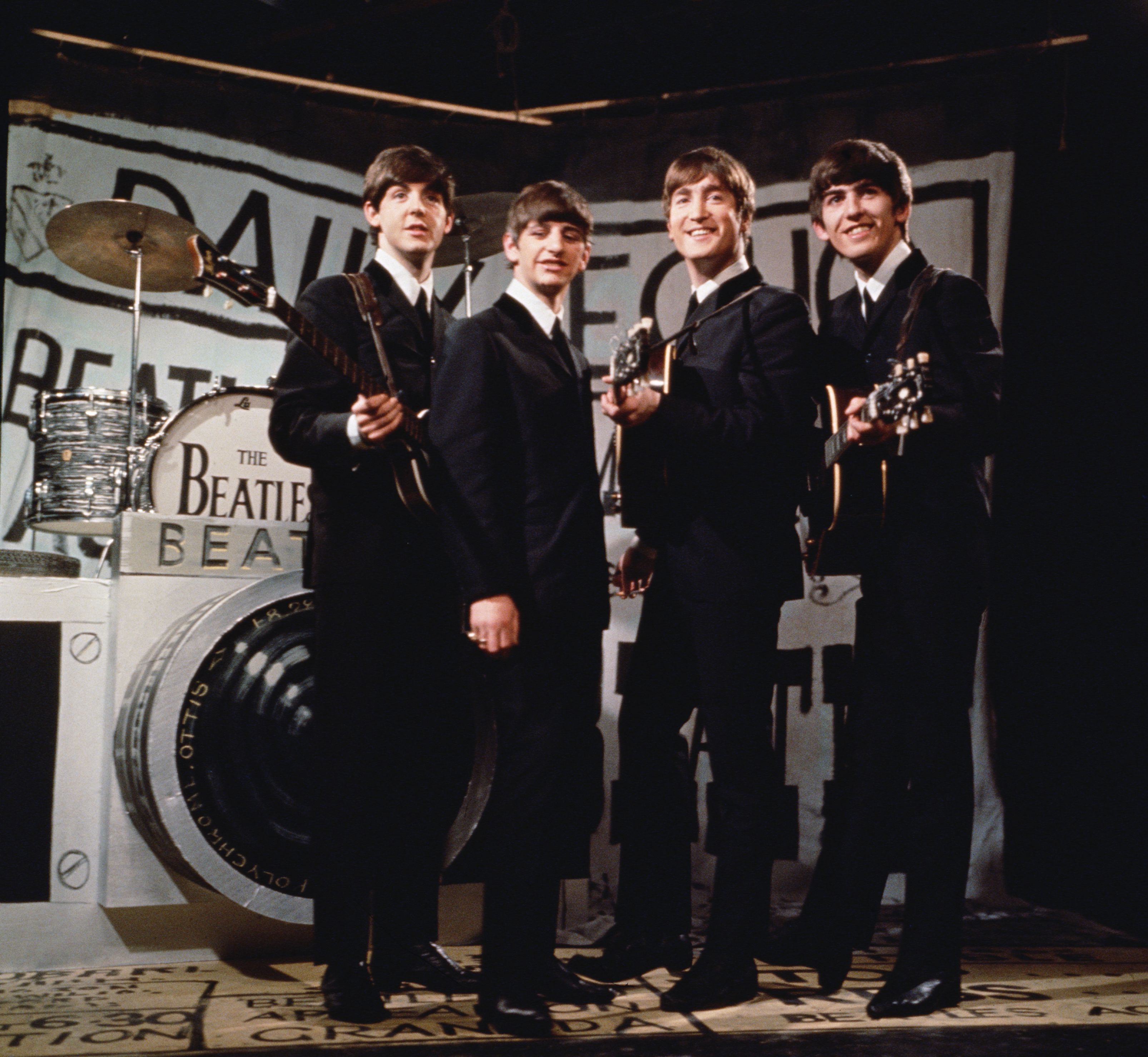 The Beatles in suits during the "I Saw Her Standing There" era