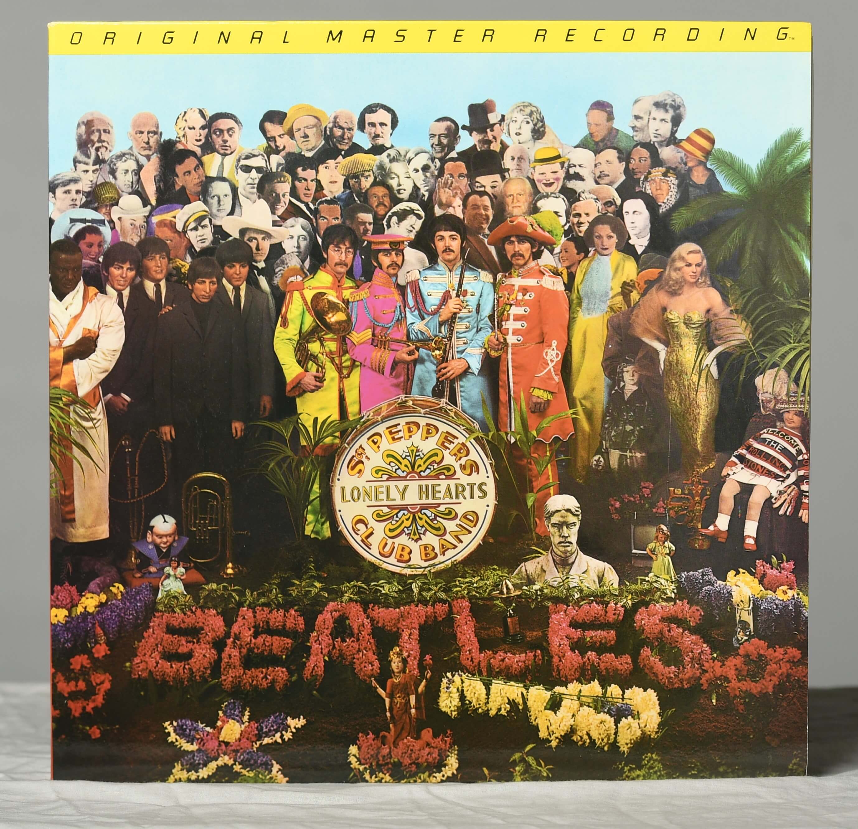 A standing copy of The Beatles' 'Sgt. Pepper'