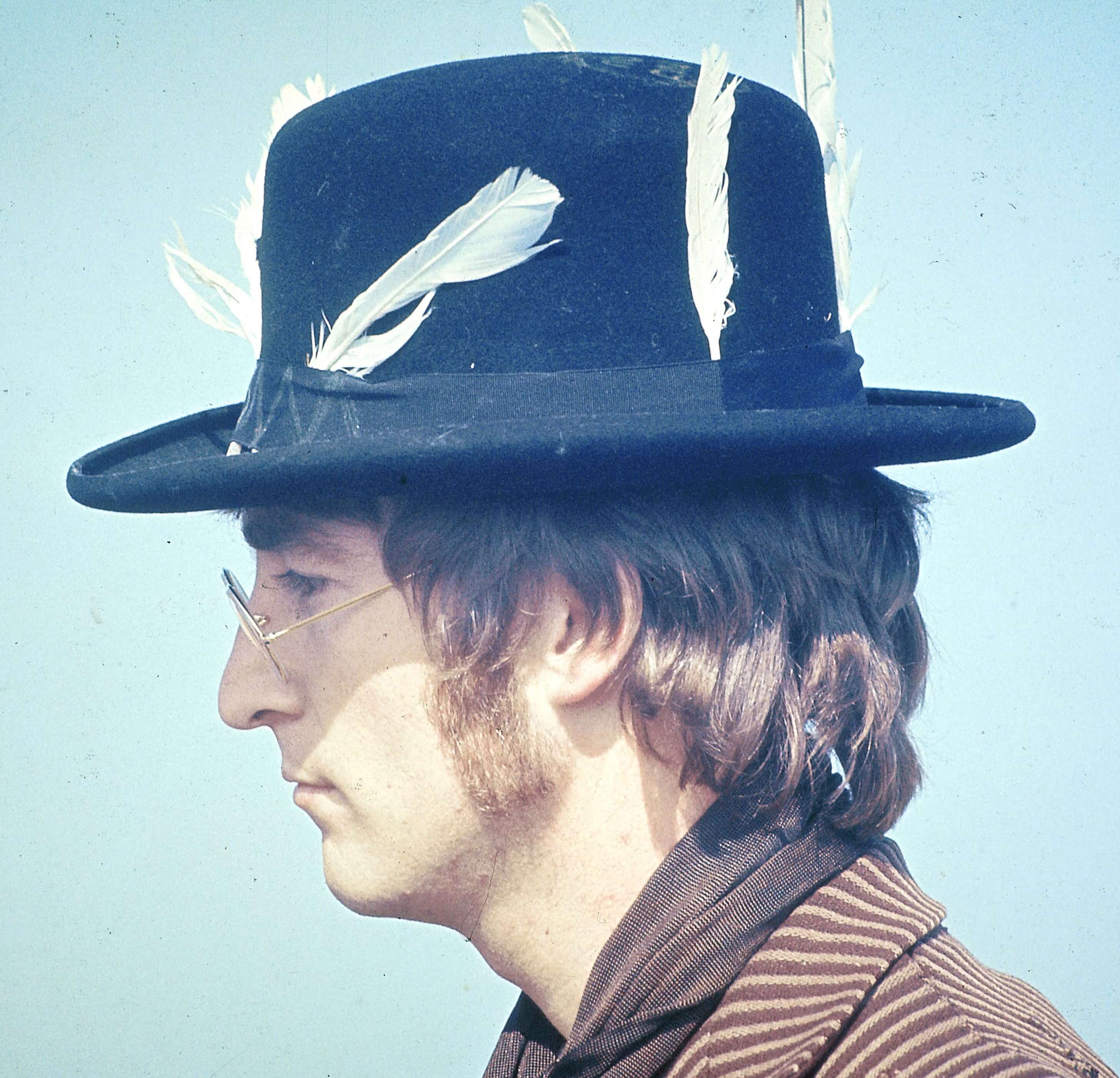 John Lennon in a hat