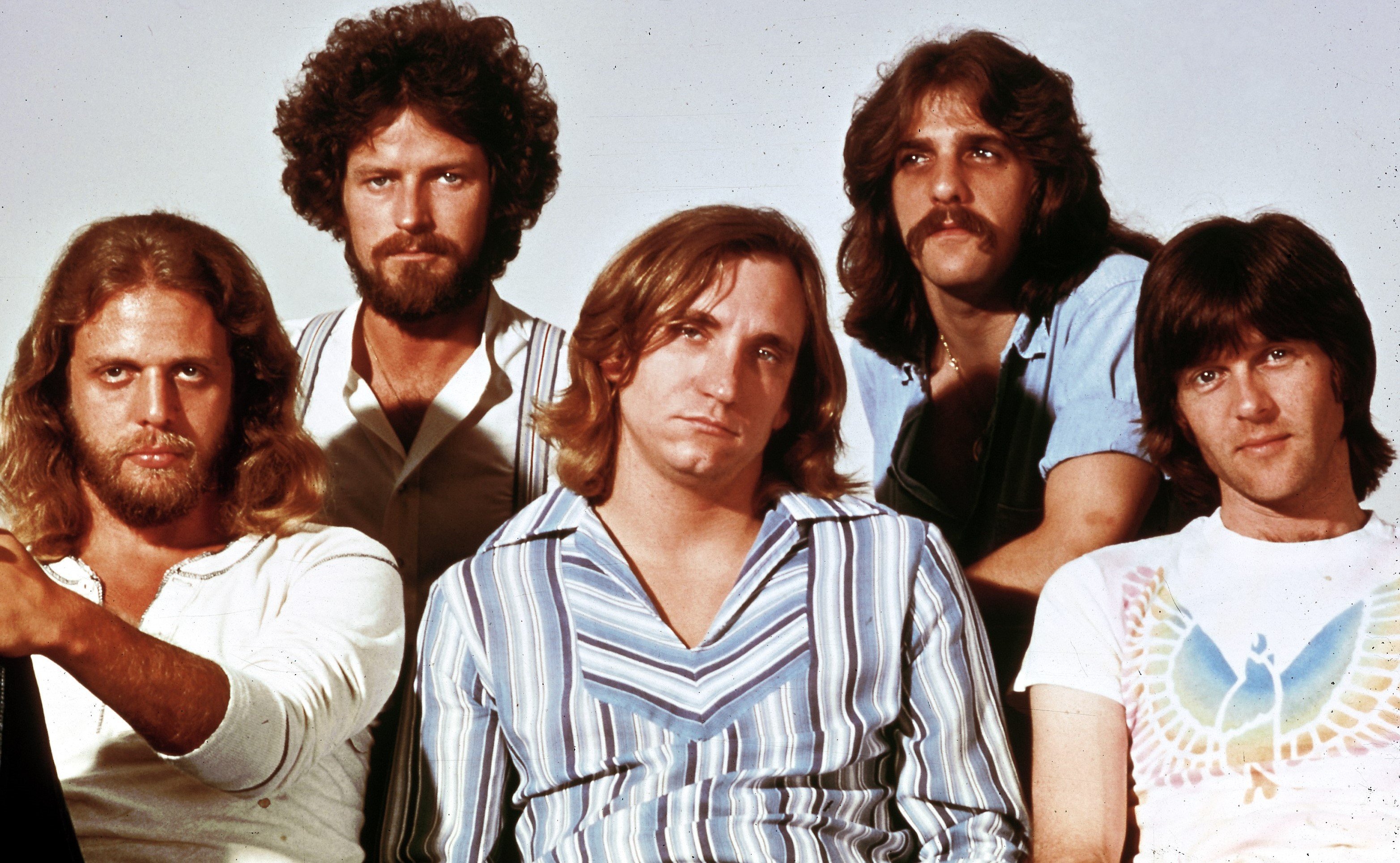 The Eagles with long hair during the "Witchy Woman" era
