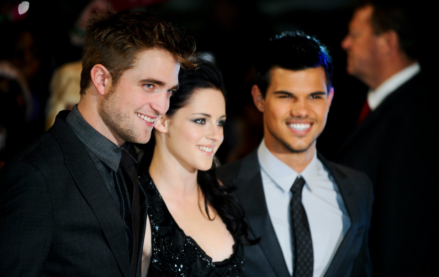 Robert Pattinson, Kristen Stewart, and Taylor Lautner attended the UK premiere of 'The Twilight Saga: Breaking Dawn Part 1'