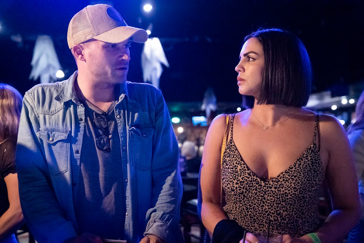 'Vanderpump Rules' stars Schwartz and Katie, seen here with Katie wearing a leopard print tank top and Schwartz in a jean jacket with a cap, try to remain friends post-divorce.