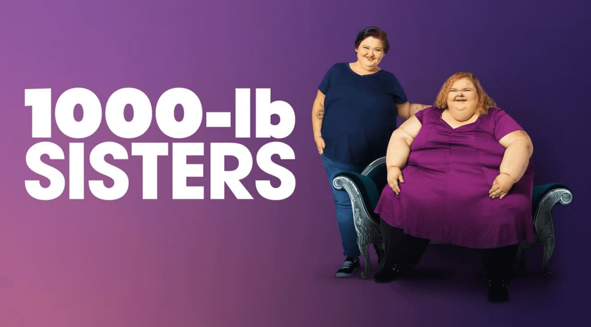 Amy and Tammy Slaton in a promo image for '1000-Lb. Sisters,' a TLC series that uses vocabulary like 'rumpus'