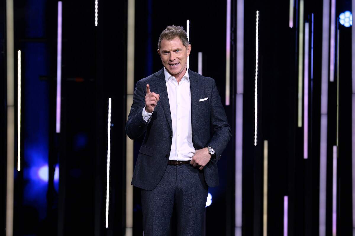 Bobby Flay, of Beat Bobby Flay on Food Network, speaks onstage during the Warner Bros. Discovery Upfront 2022 show