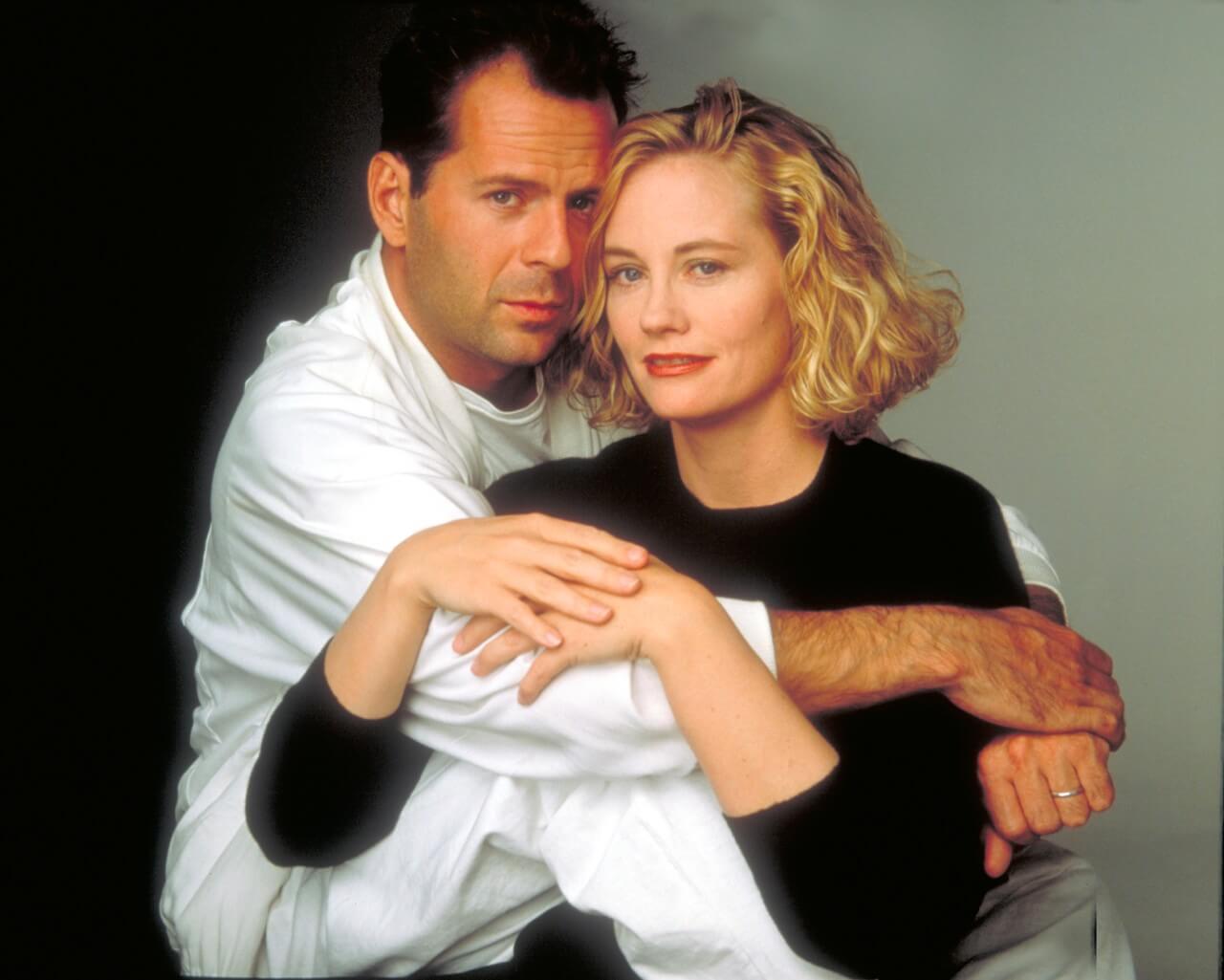 Bruce Willis and Cybill Shepherd as David Addison and Maddie Hayes on 'Moonlighting.'