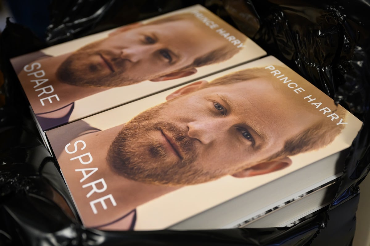 Copies of Prince Harry's 'Spare' unwrapped from protective packaging at bookstore in London