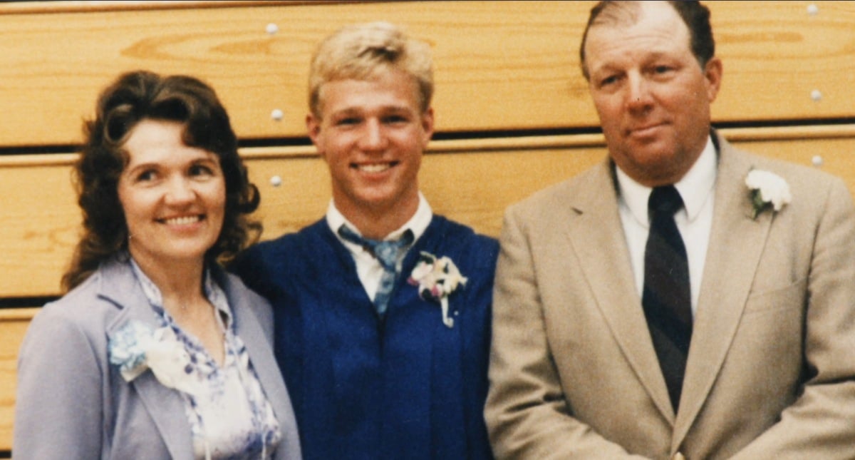 A young Kody Brown with his parents, Genielle Brown and William Winn Brown as shown on 'Sister Wives' via TLC.