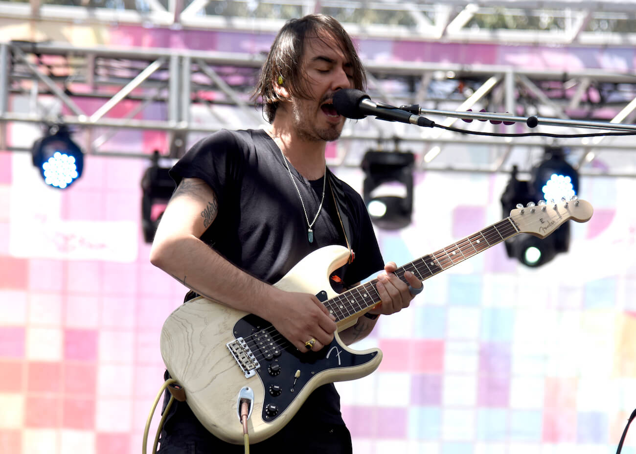 George Harrison's son, Dhani, performing in California in 2018.