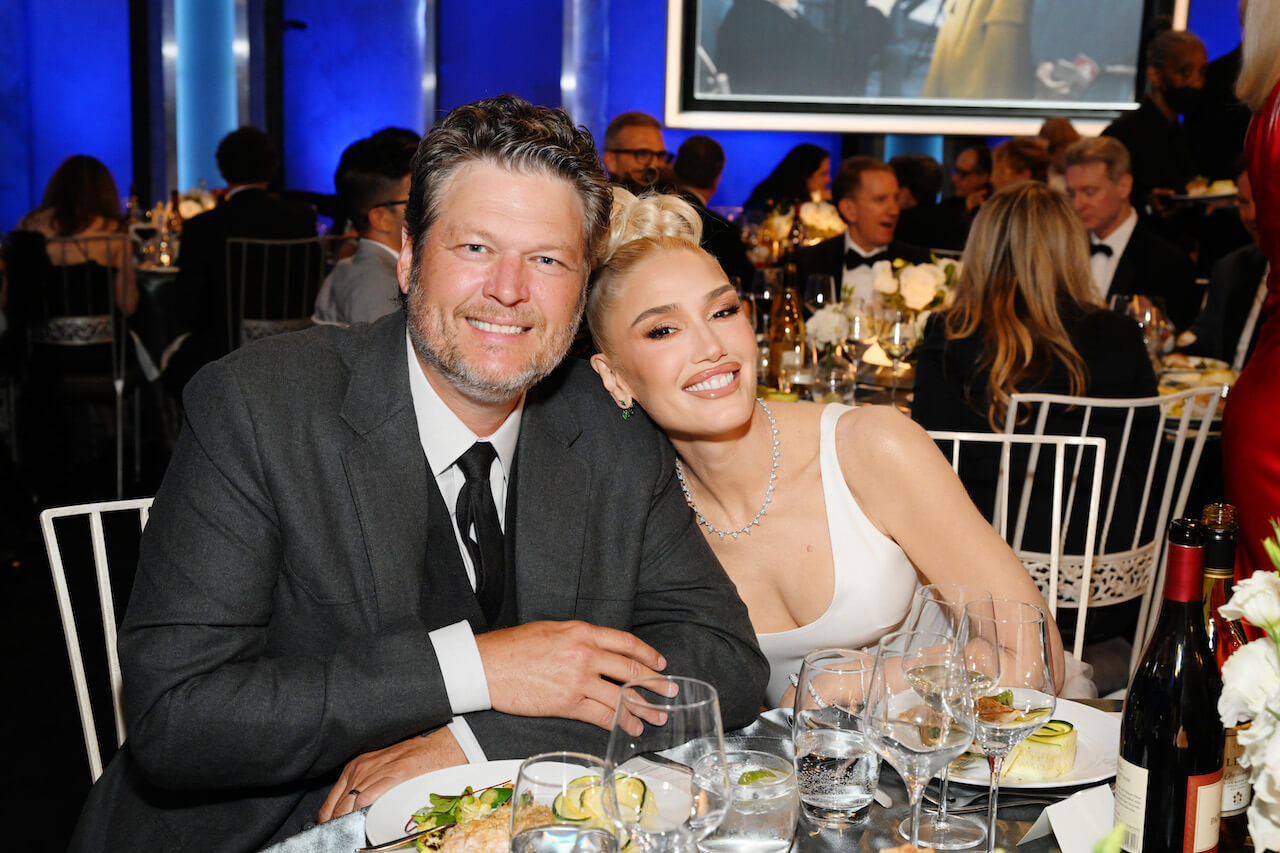 (L-R) Blake Shelton and Gwen Stefani attend the 48th AFI Life Achievement Award Gala Tribute celebrating Julie Andrews at Dolby Theatre on June 09, 2022