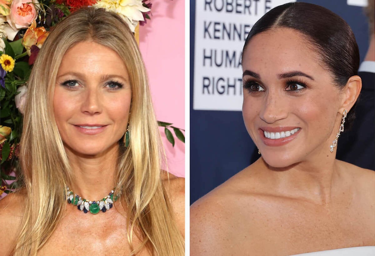 Meghan Markle, whose body language suggested dislike of The Tig being compared to Goop, and Gwyneth Paltrow