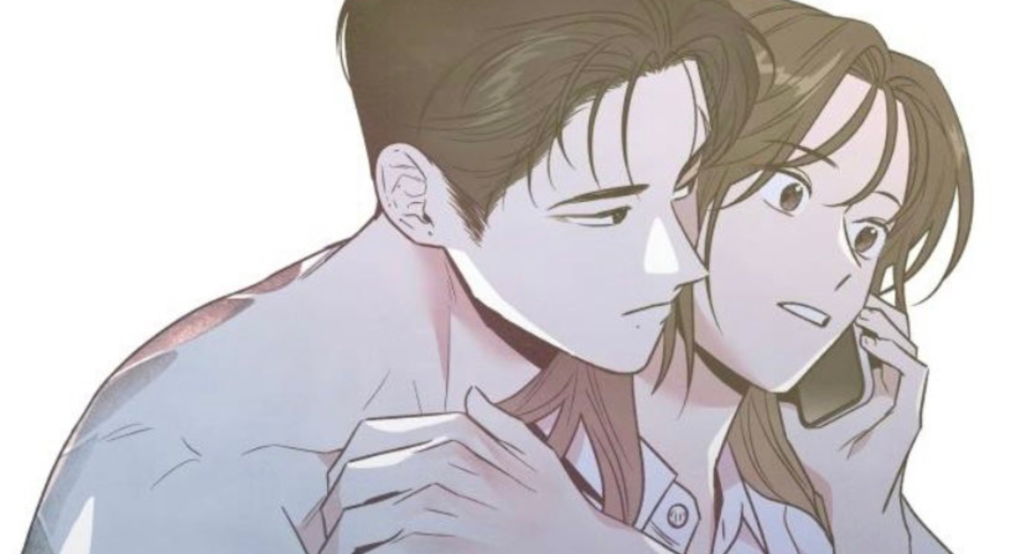 Gyeol hugging Ji-o in 'My Reason to Die' webtoon.