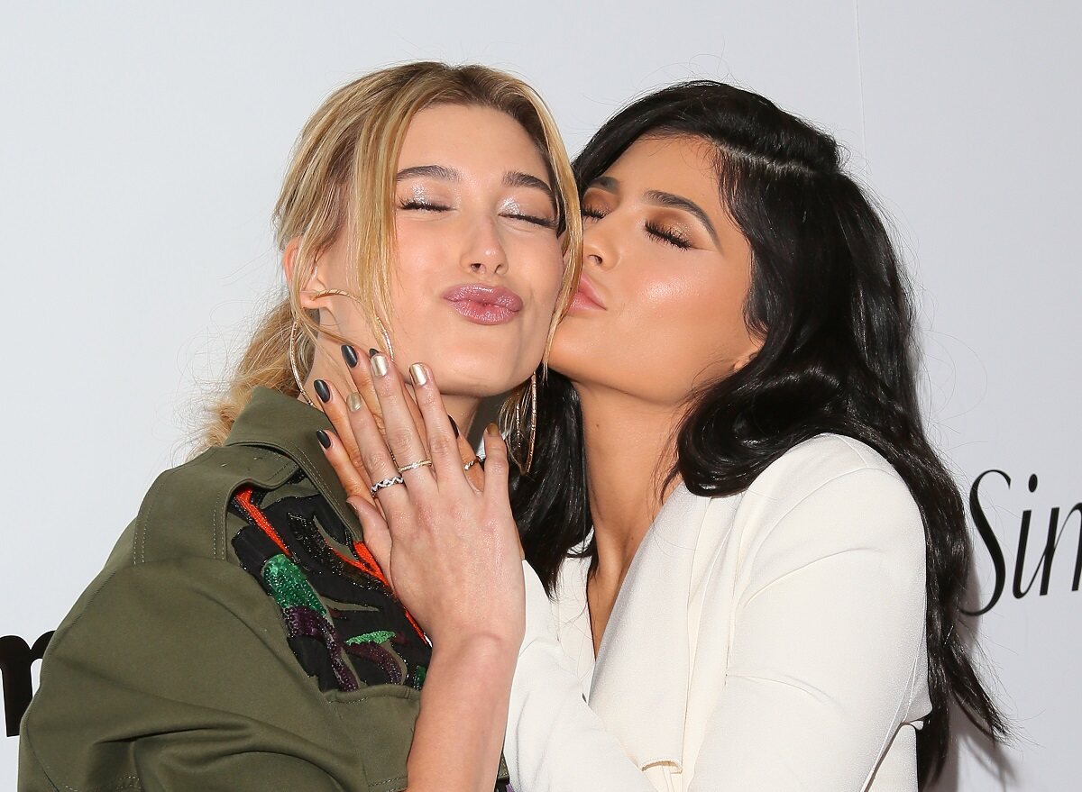 Kylie Jenner and Hailey Bieber attend the 'Fresh Faces' party, hosted by Marie Claire, celebrating the May issue cover stars on April 11, 2016 