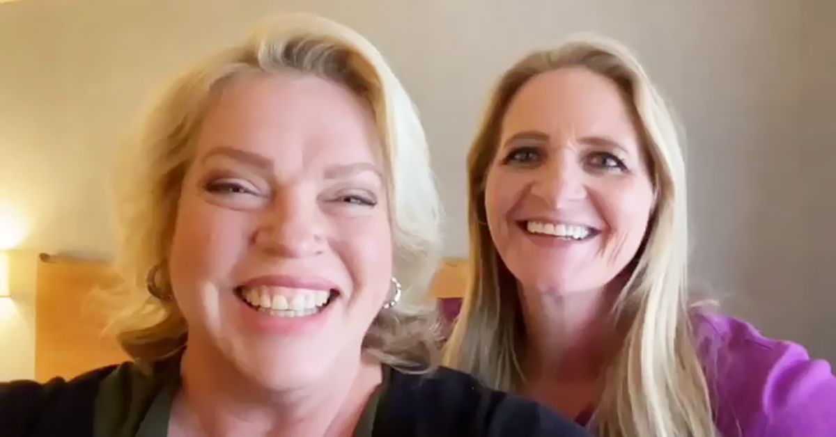 Janelle Brown and Christine Brown smile for the camera on 'Sister Wives' for TLC.