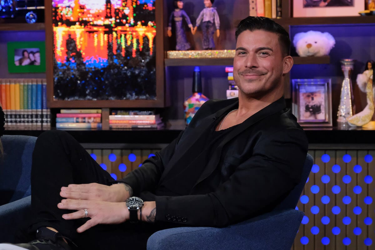 "Vanderpump Rules" star Jax Taylor smiles on the set of "Watch What Happens Live with Andy Cohen."