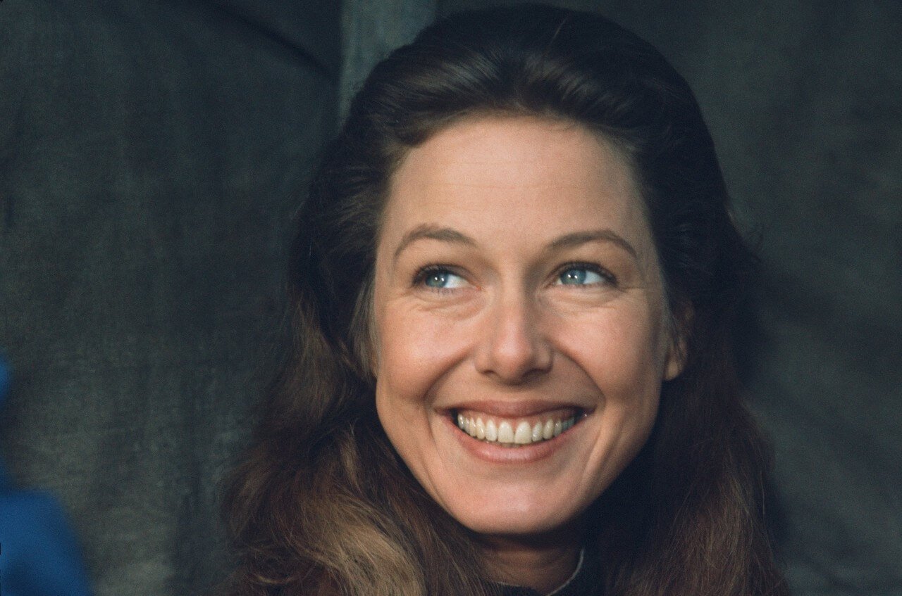 Karen Grassle as Caroline Ingalls on Little House on the Prairie.