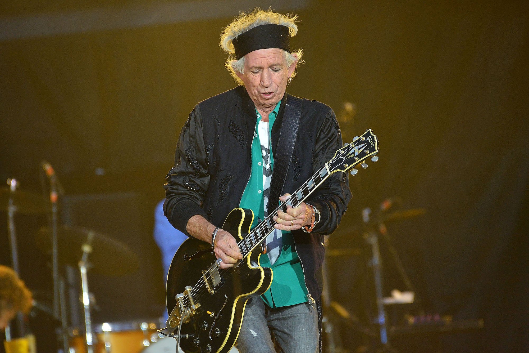 Keith Richards performs with The Rolling Stones at London Stadium