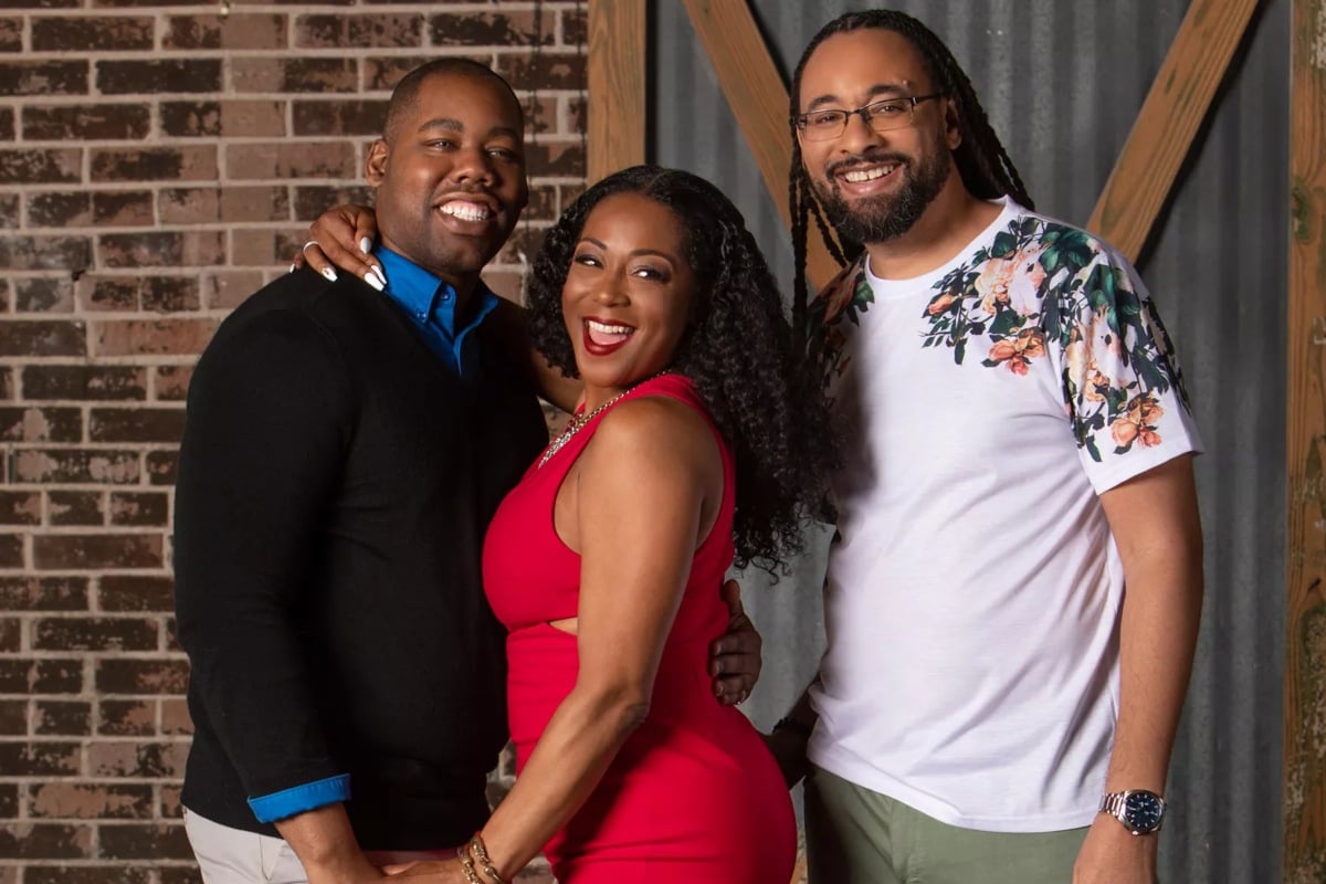 Kenya, Carl and Tiger, pose together for promo as new cast members for 'Seeking Brother Husband' Season 1 on TLC.