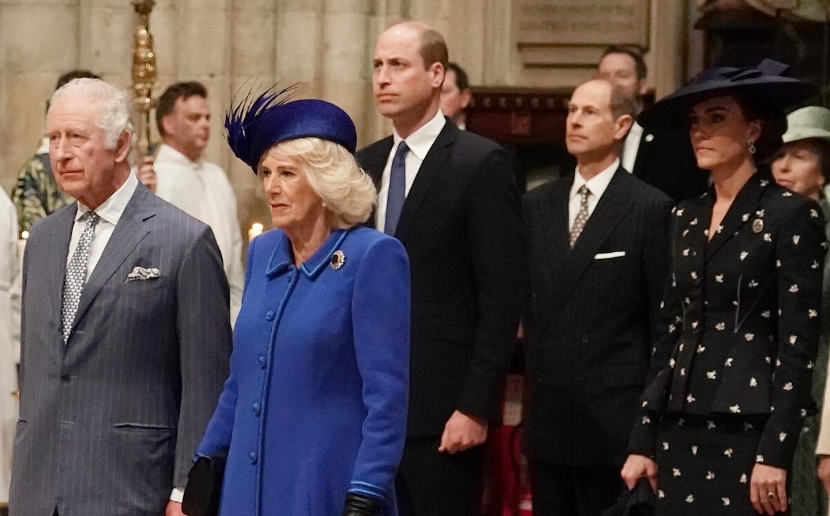 King Charles III, Camilla Parker Bowles, Prince William, Prince Edward, and Kate Middleton attend the annual Commonwealth Day Service at Westminster Abbey